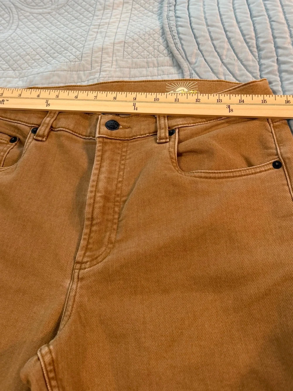 Faherty Stretch Terry 5-Pocket Pants Men’s 31x32 Camel Slim Straight